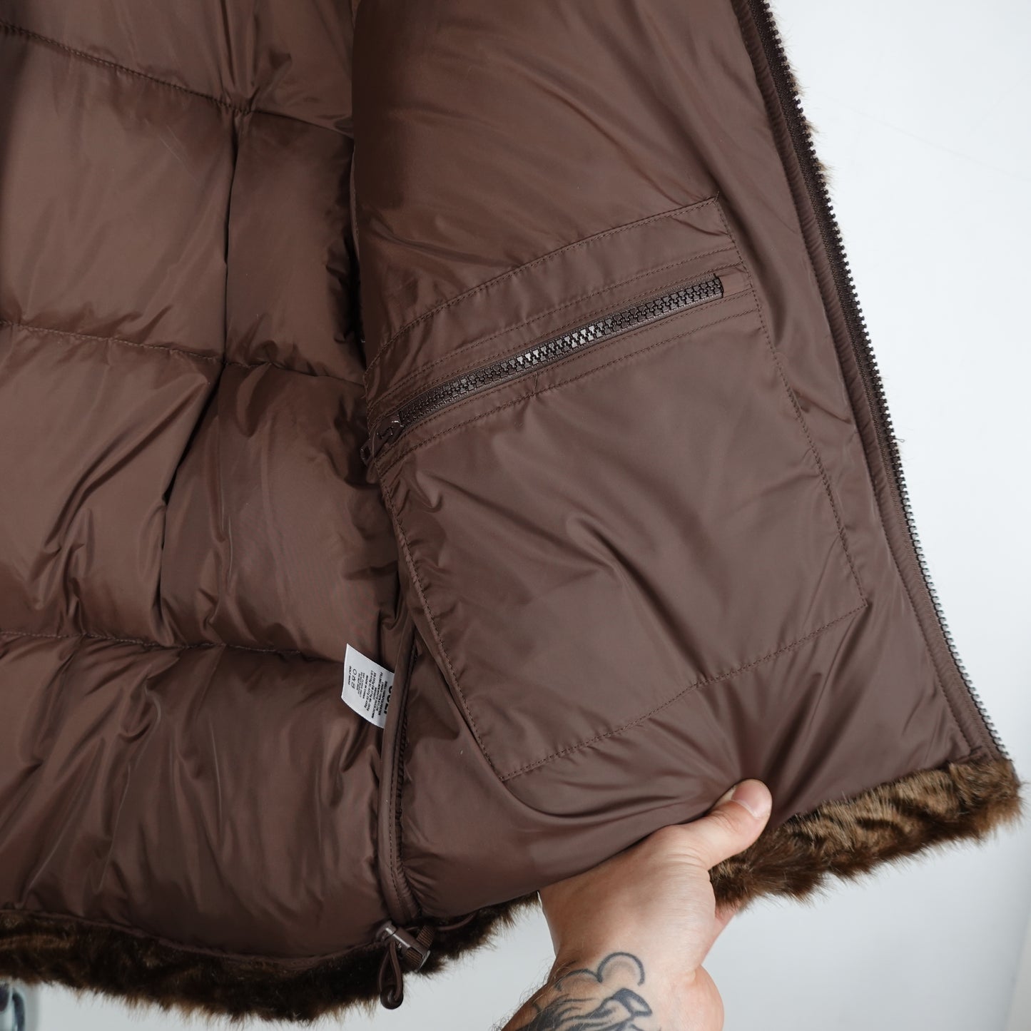 GOLF Feux Fur Down Jacket - Size S