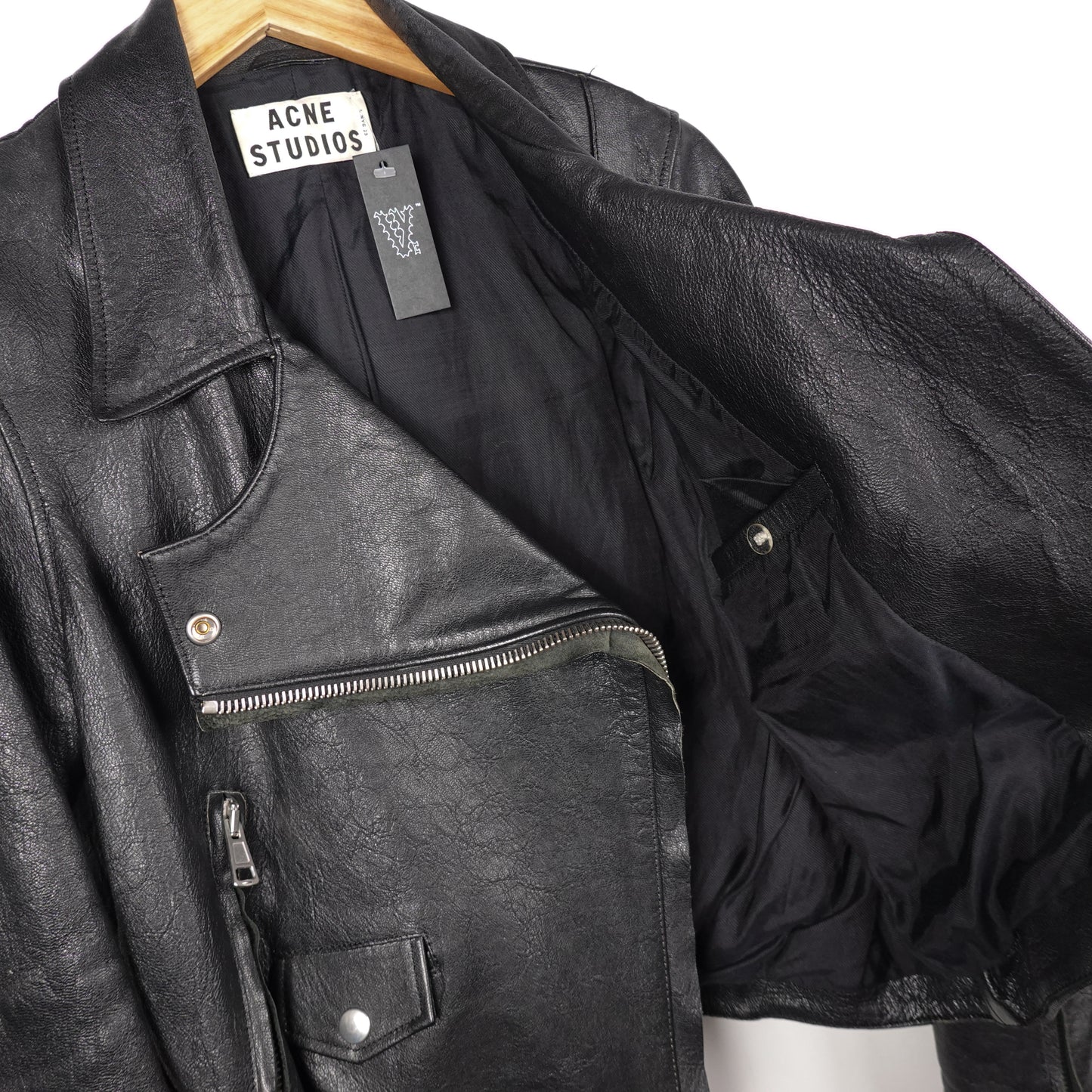 Acne Studios Leather Biker Jacket - Size 38