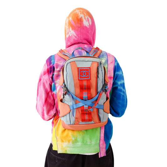 Chanel SS2002 Sport Collection Back Pack - Blue & Coral