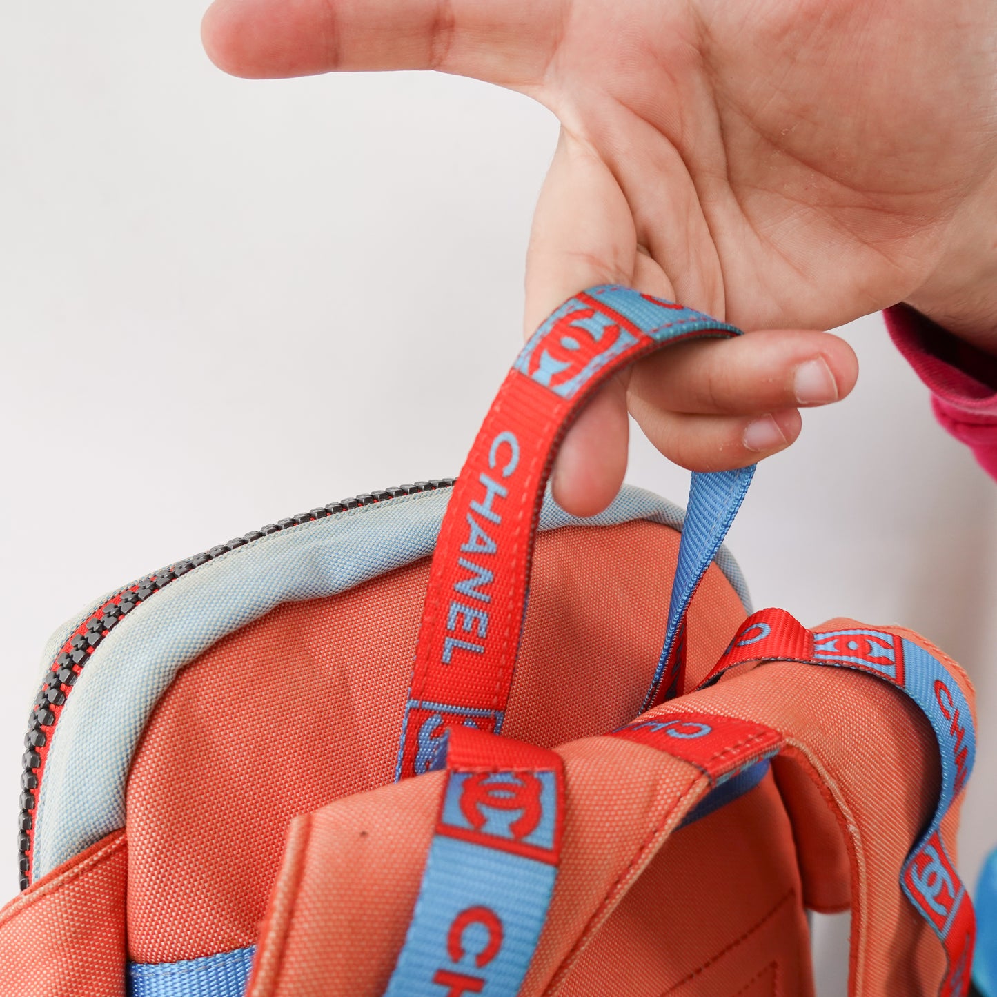 Chanel SS2002 Sport Collection Back Pack - Blue & Coral