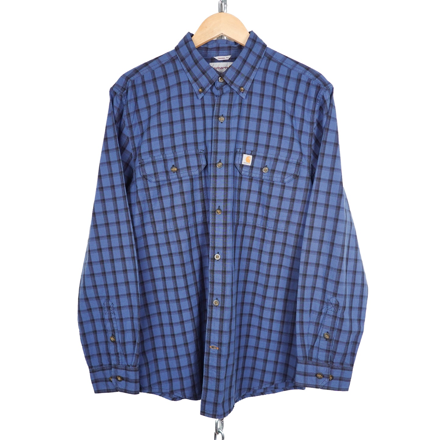 Vintage Carhartt Blue Button up - Size M