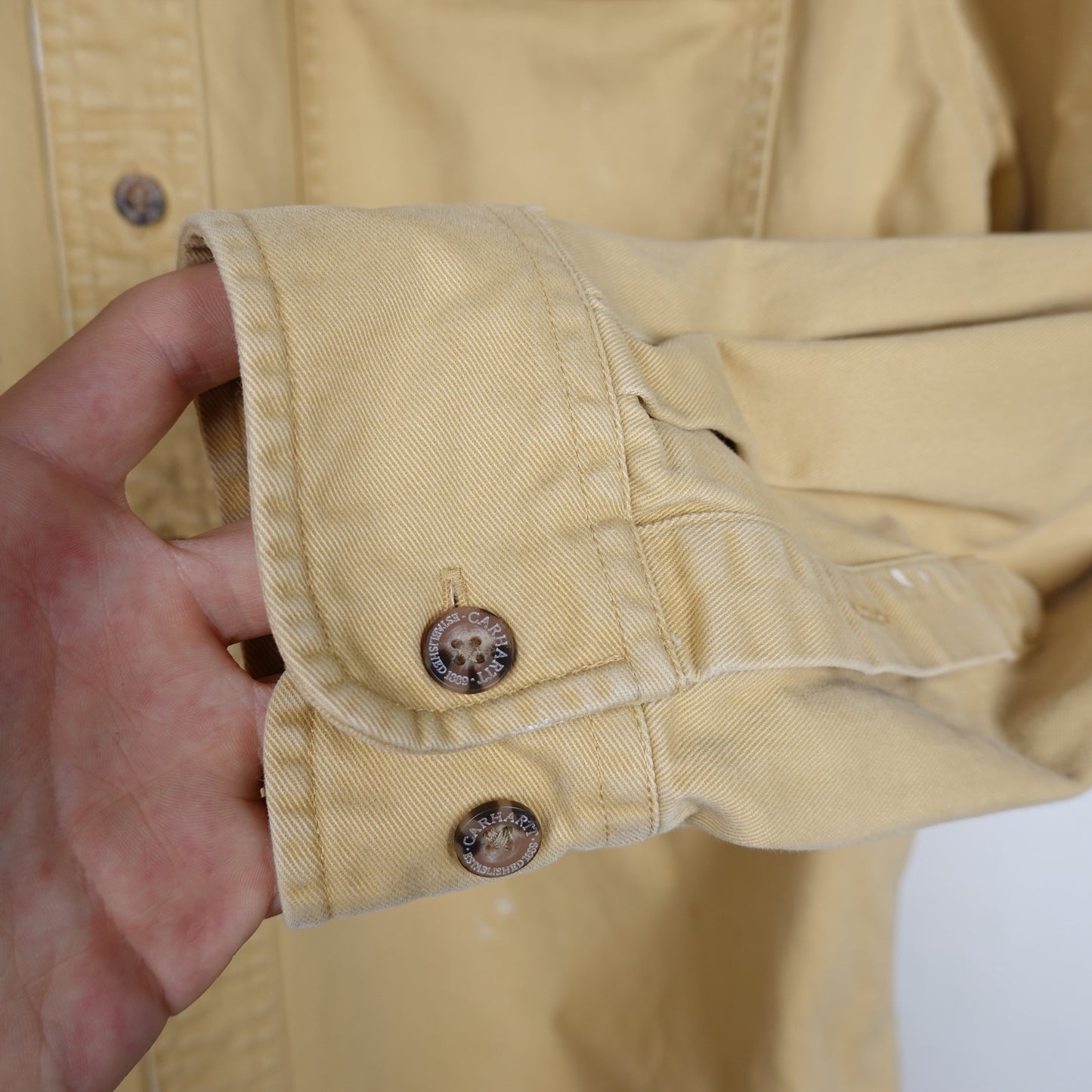 Vintage Carhartt Yellow Button up - Size L
