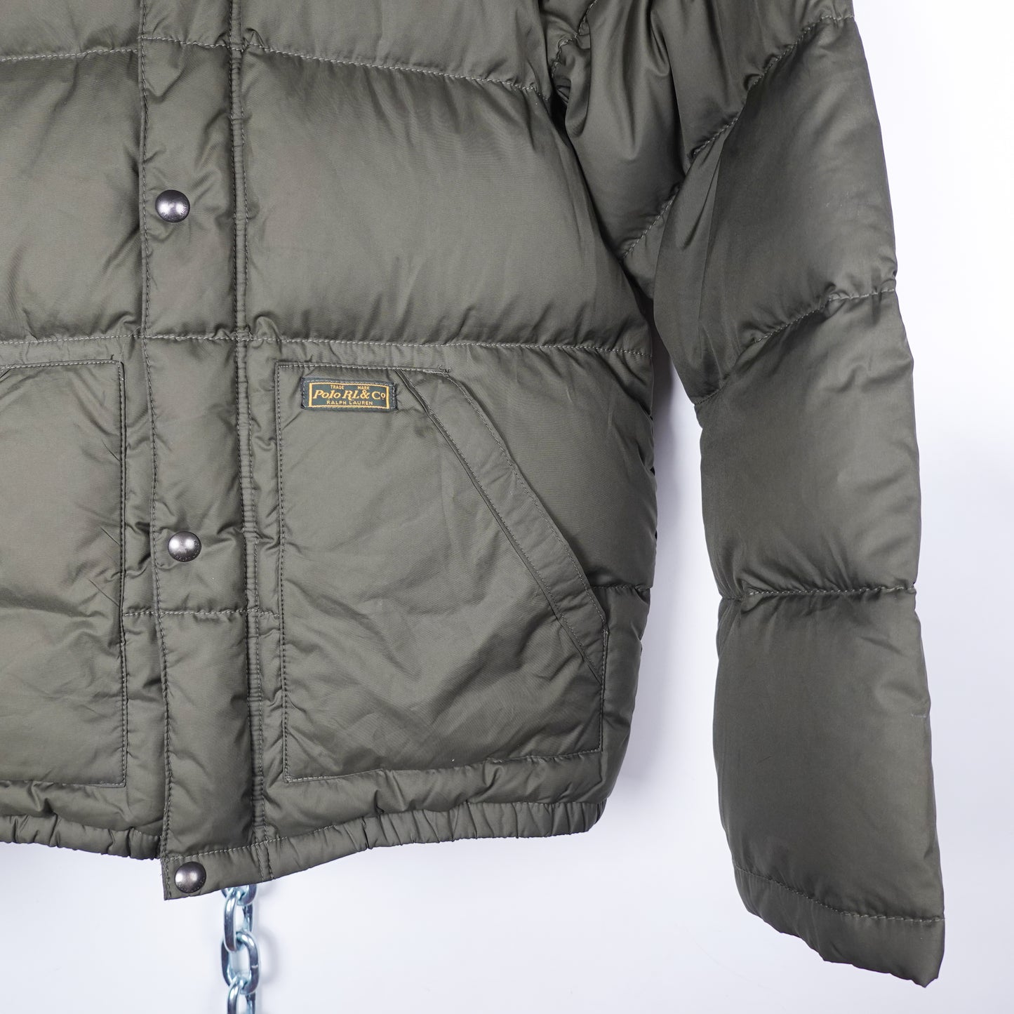 Polo RL Down Green Jacket - Size S