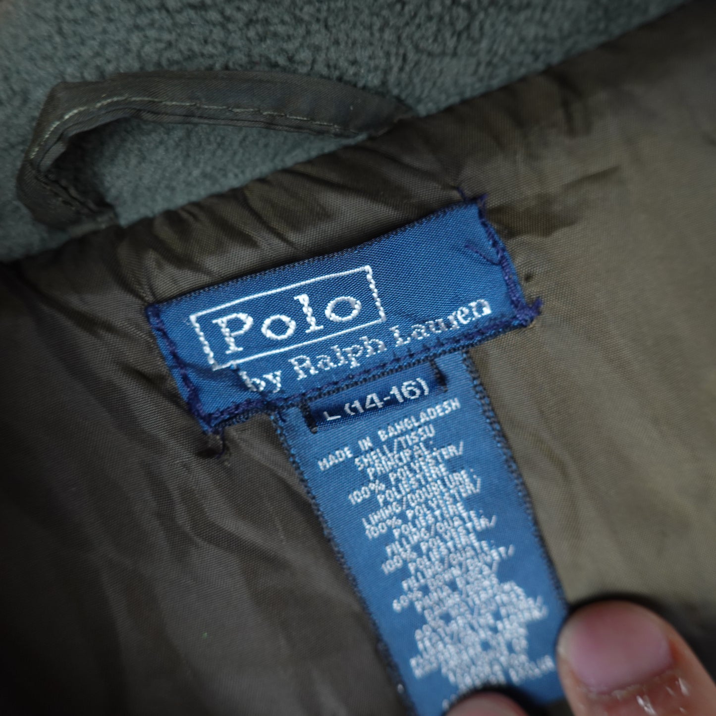 Polo RL Down Green Jacket - Size S