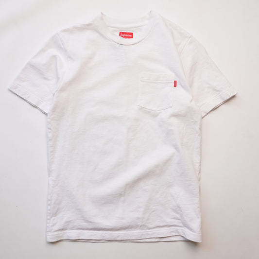 Supreme White Pocket Tee - Size S