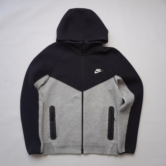 Nike Grey/Black Tech Fleece Hoodie - Size M