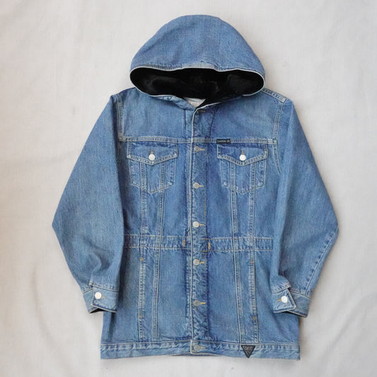 Vintage Guess Hooded Denim Jacket - Size M