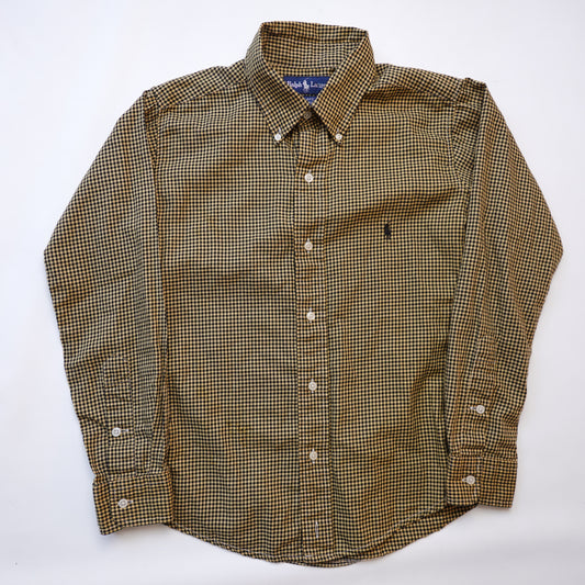 Polo RL Plaid Button Up YELLOW/BLACK - Size XS