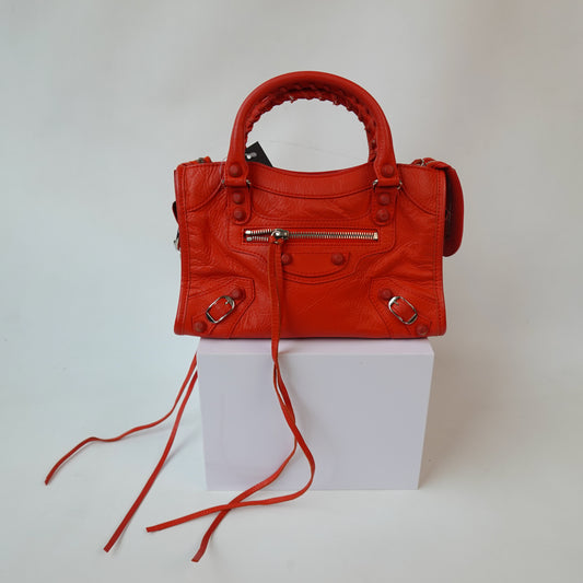 Balenciaga Mini City Bag - Red