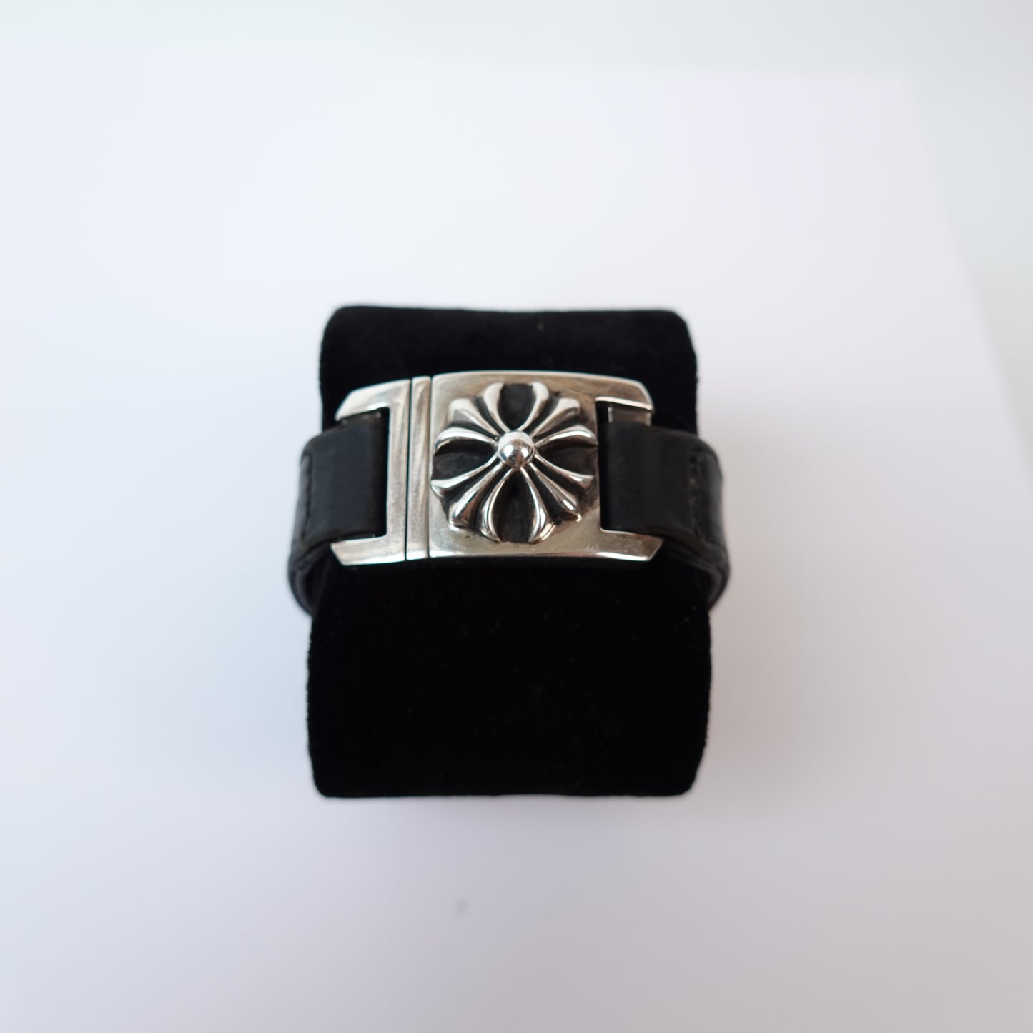 Chrome Hearts Harness Clasp Leather Bracelet