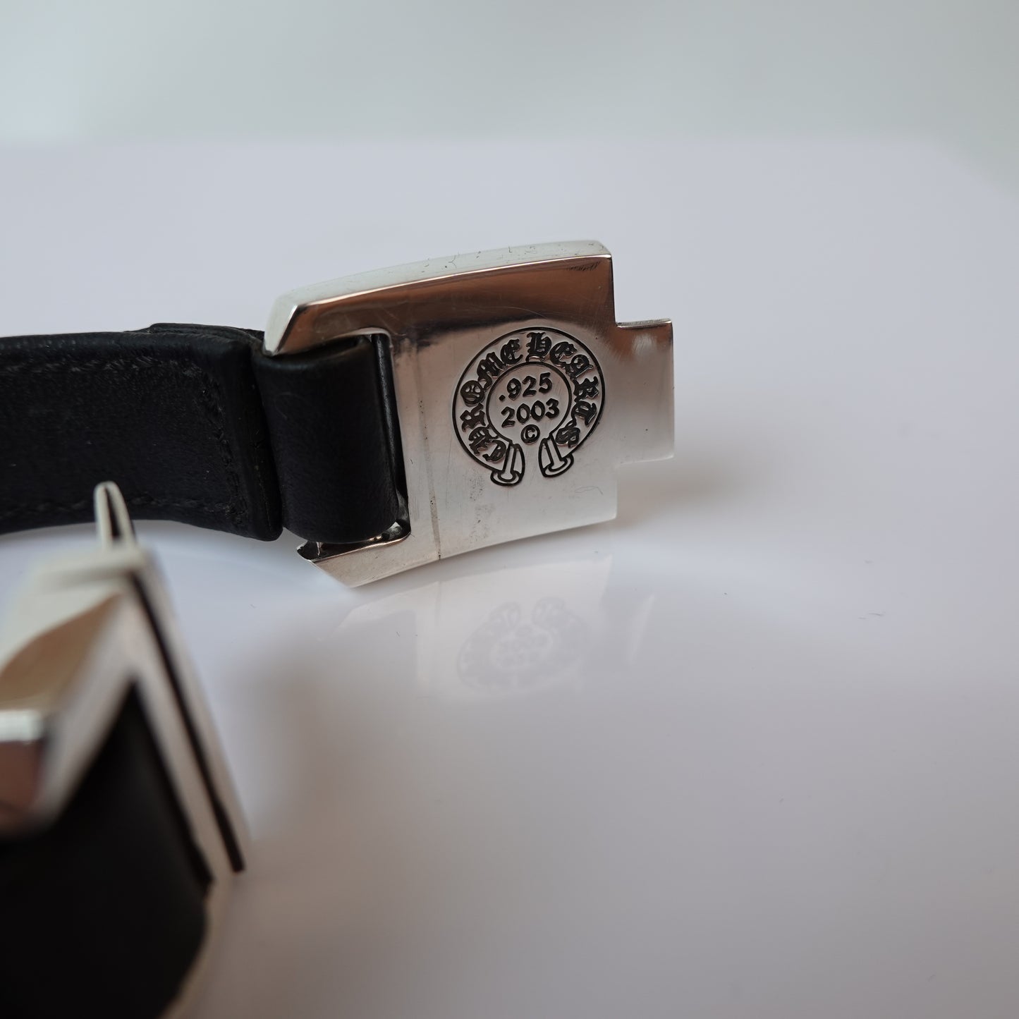 Chrome Hearts Harness Clasp Leather Bracelet