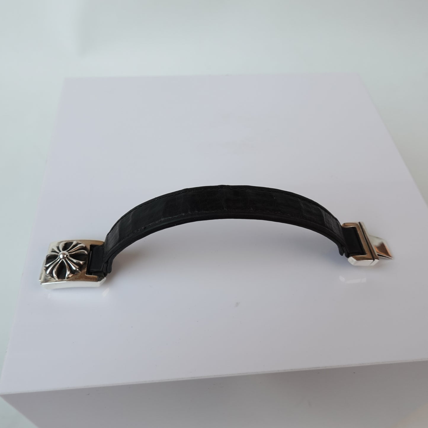 Chrome Hearts Harness Clasp Leather Bracelet