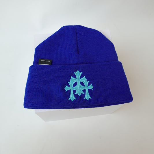 Chrome Hearts Triple Cross Beanie - Blue