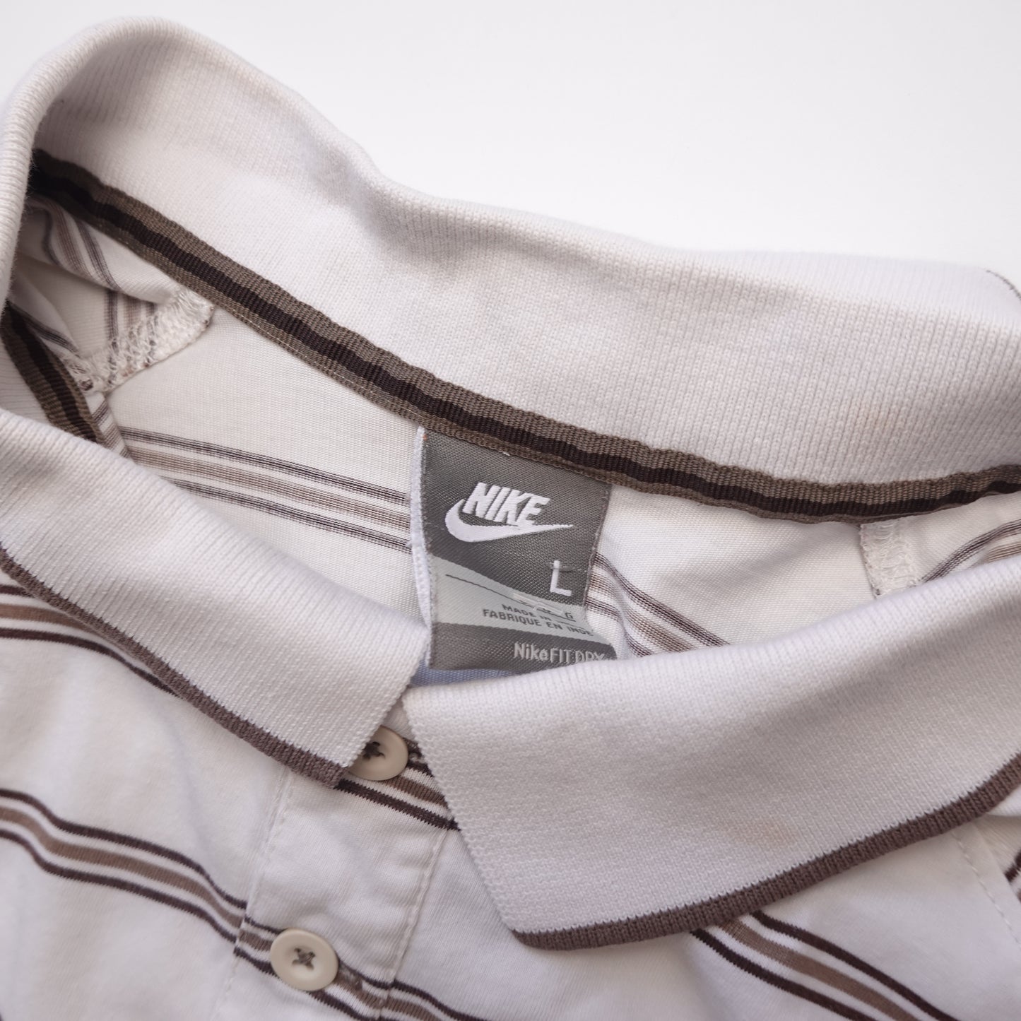 Y2K Nike Stripped Polo - Size XL