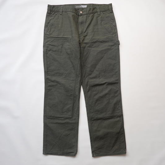 Carhartt Olive Green Double Knees - Size 38