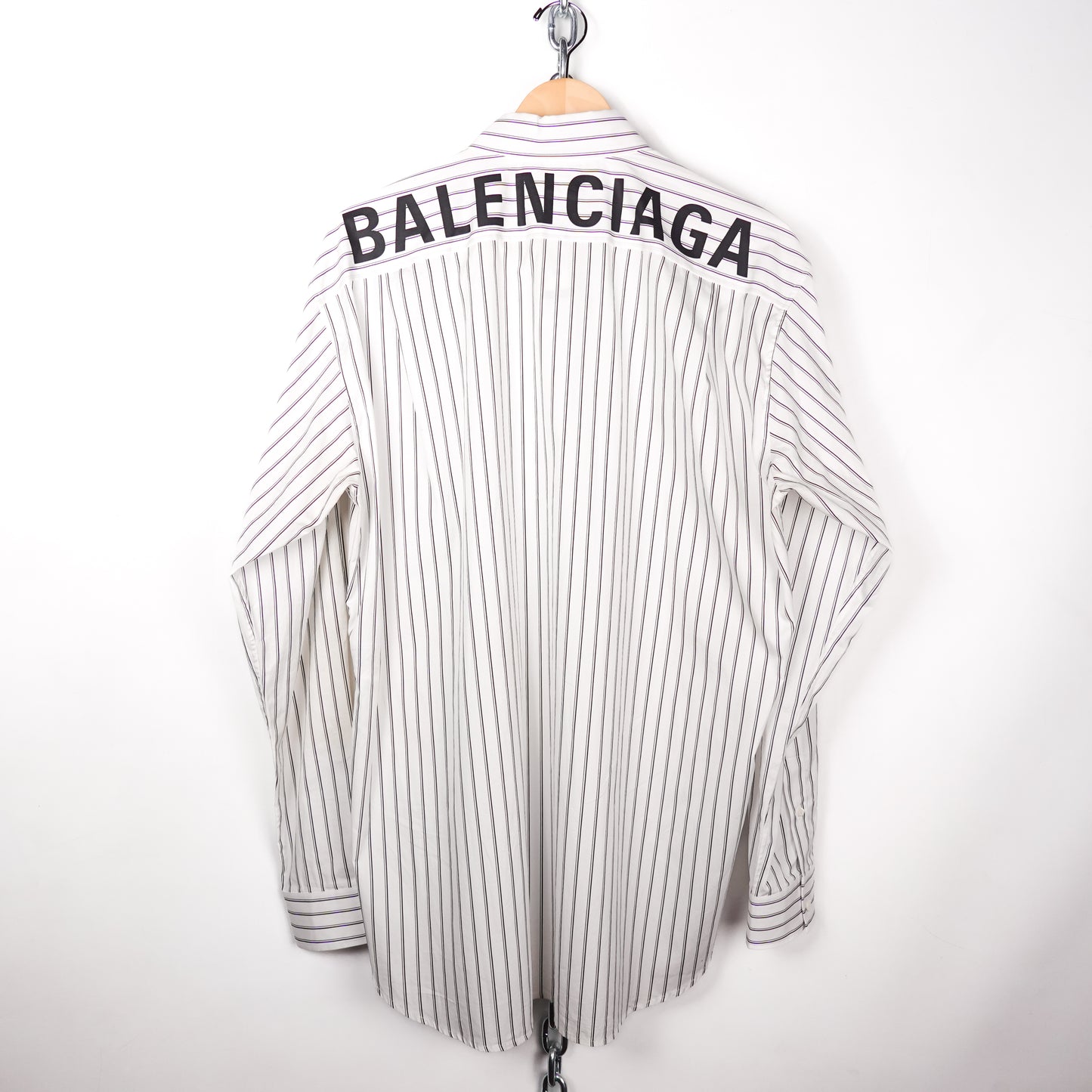 Balenciaga Striped White Button Up - Size 38
