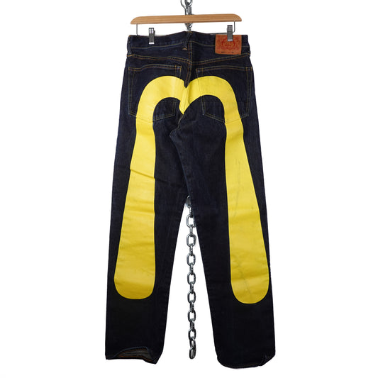 Evisu Yellow Daicock Selvedge Denim - Size 30