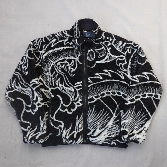 Stussy Dragon Sherpa Reversible Jacket - Size S