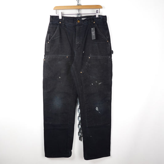 USA Carhartt Heavy Black Doubles - Size 30