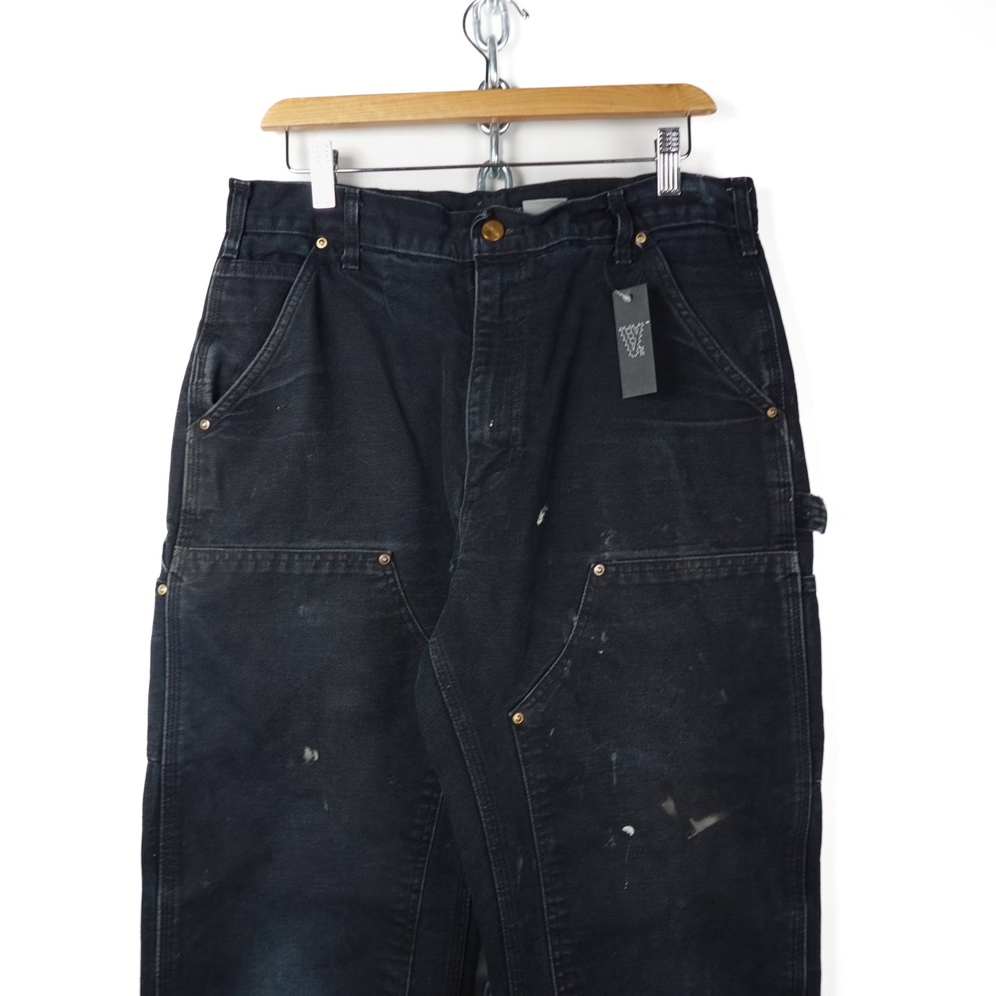 USA Carhartt Heavy Black Doubles - Size 30