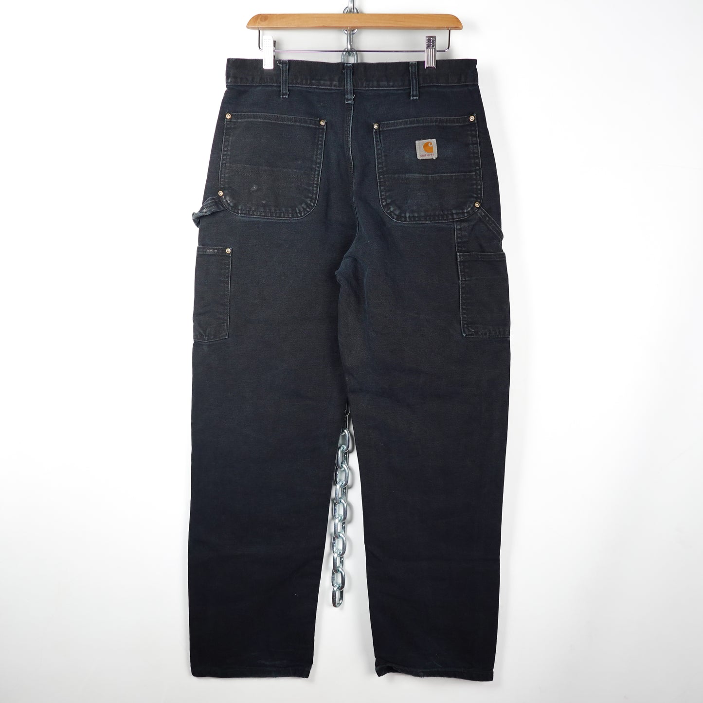 USA Carhartt Heavy Black Doubles - Size 30