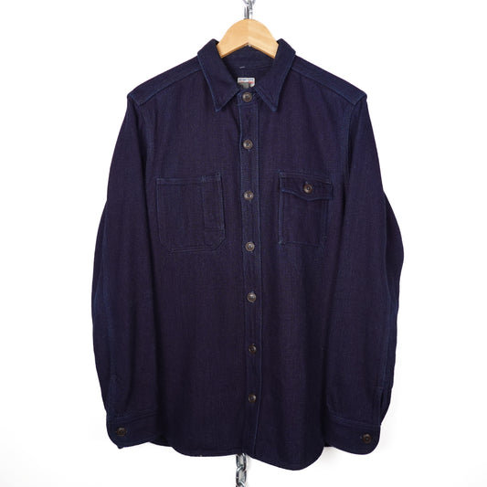 Momotaro Indigo Cotton Button Up - Size L