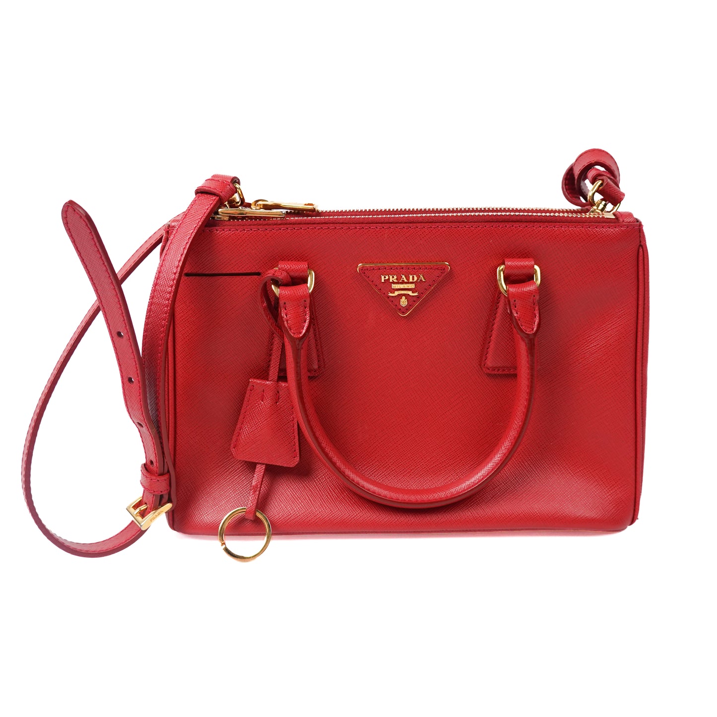 Prada Red Galleria Saffiano Leather Bag