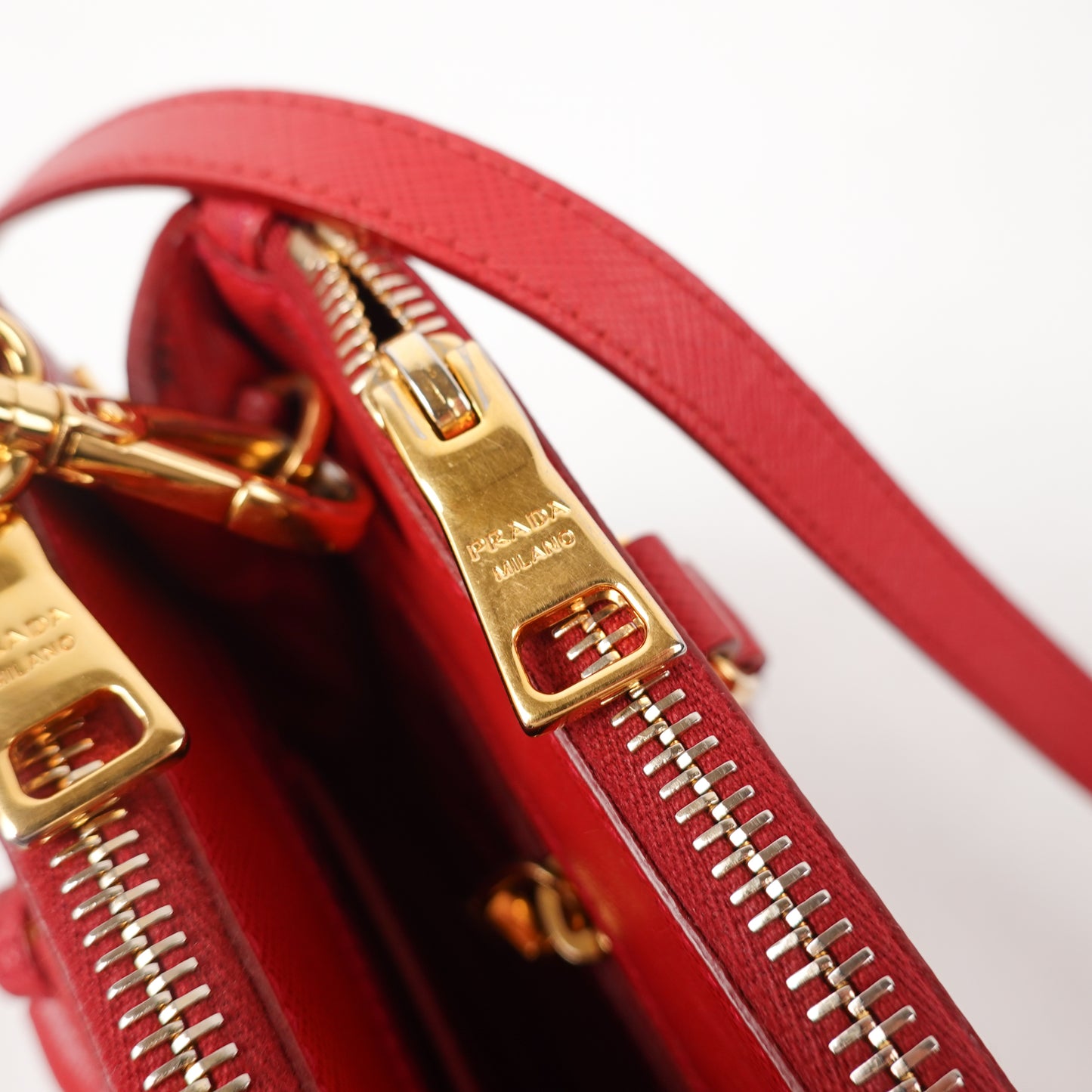 Prada Red Galleria Saffiano Leather Bag