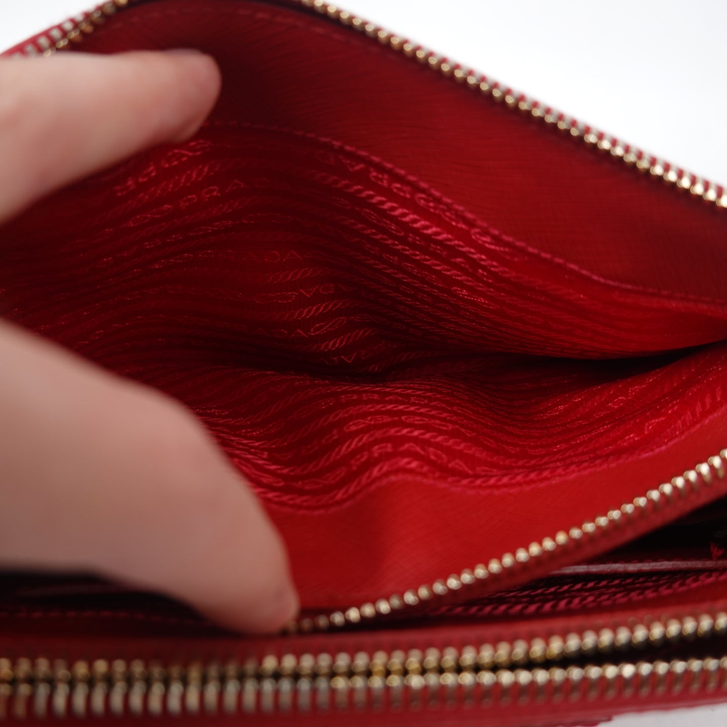 Prada Red Galleria Saffiano Leather Bag