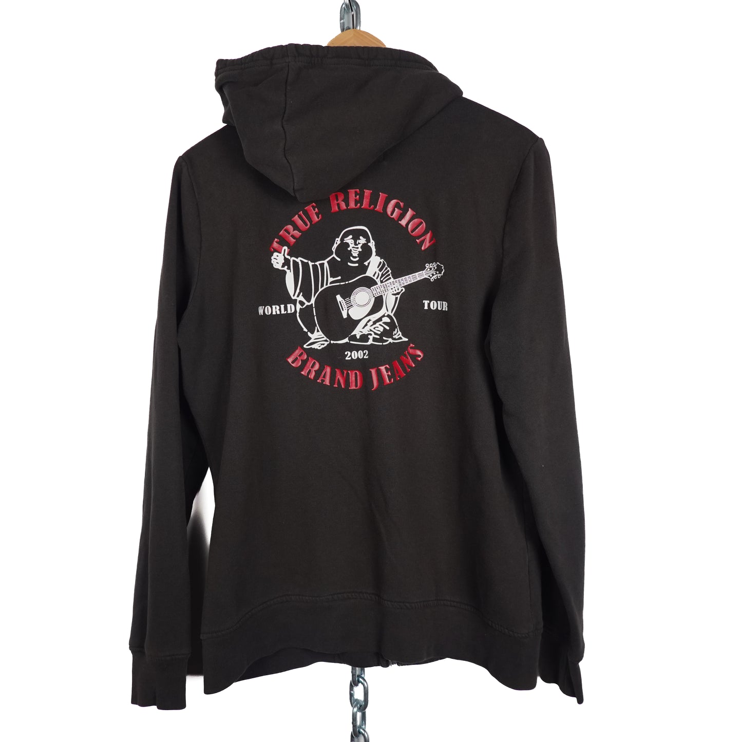 True Religion Black Zip Up Hoodie - Size L