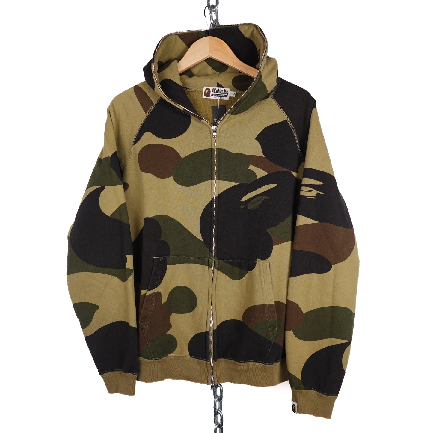 Bape Big 1st Camo Full Zip Hoodie - Size L
