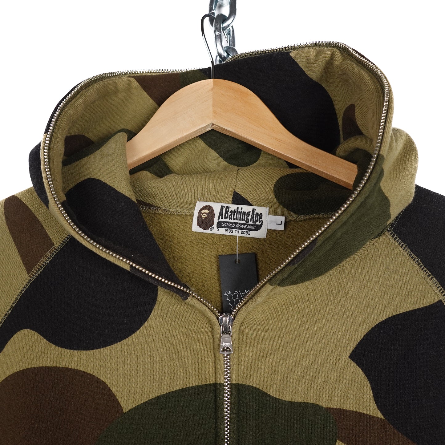 Bape Big 1st Camo Full Zip Hoodie - Size L