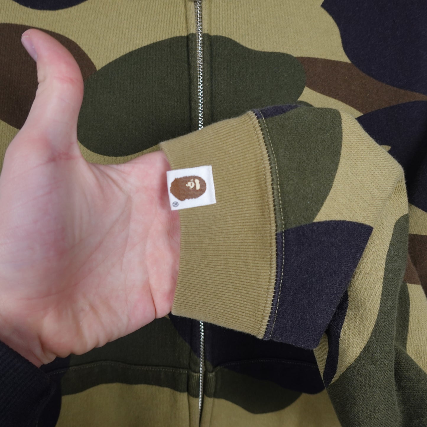 Bape Big 1st Camo Full Zip Hoodie - Size L