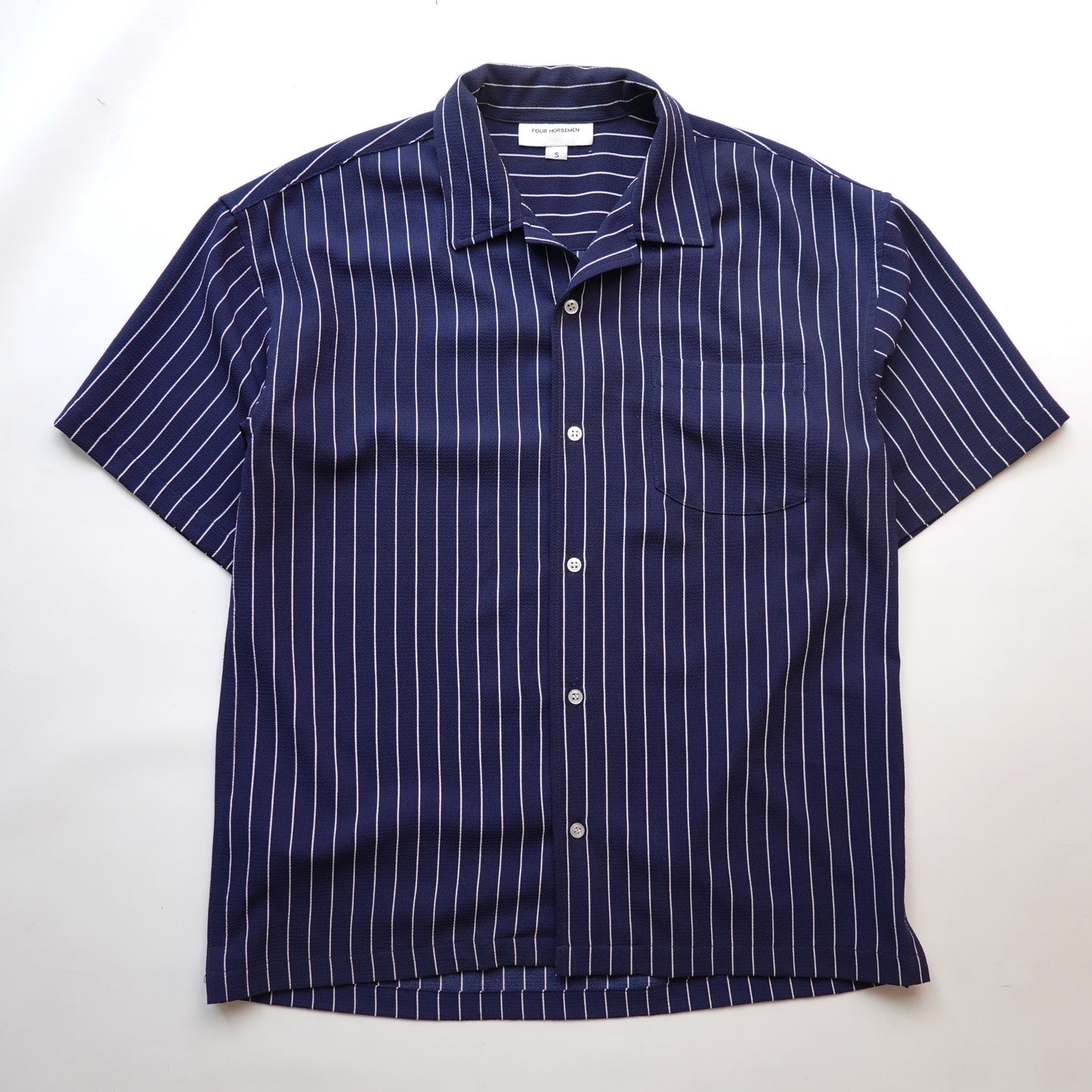 Four Horsemen Striped SS Button Up - Size S