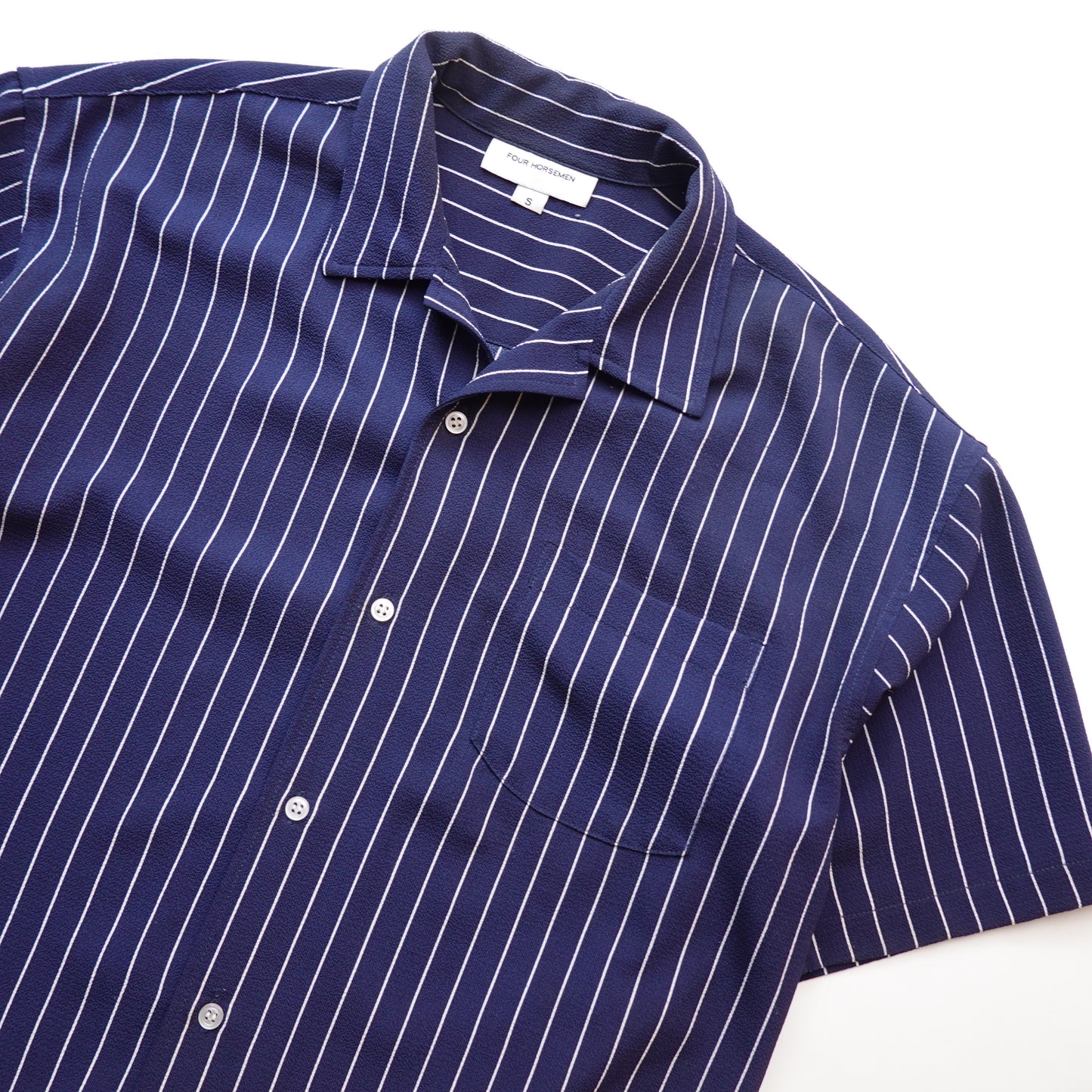 Four Horsemen Striped SS Button Up - Size S