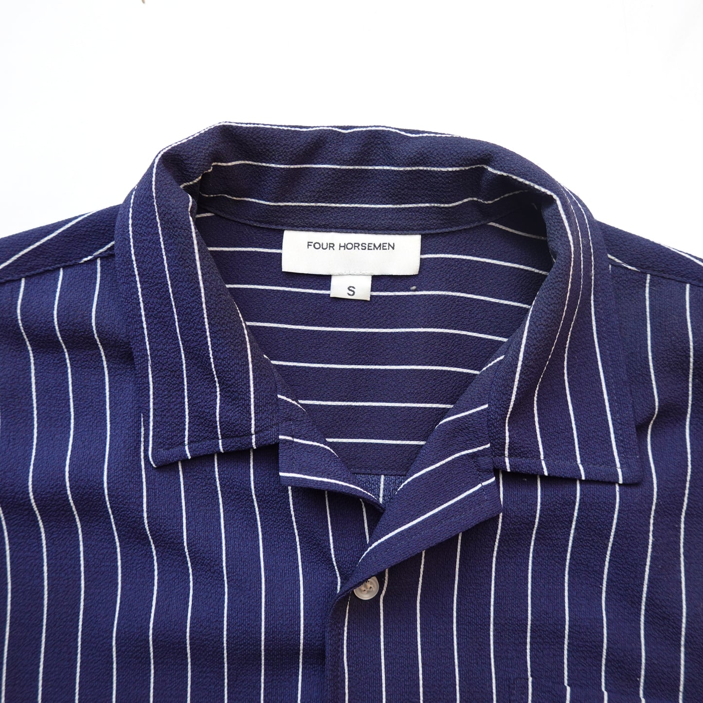 Four Horsemen Striped SS Button Up - Size S
