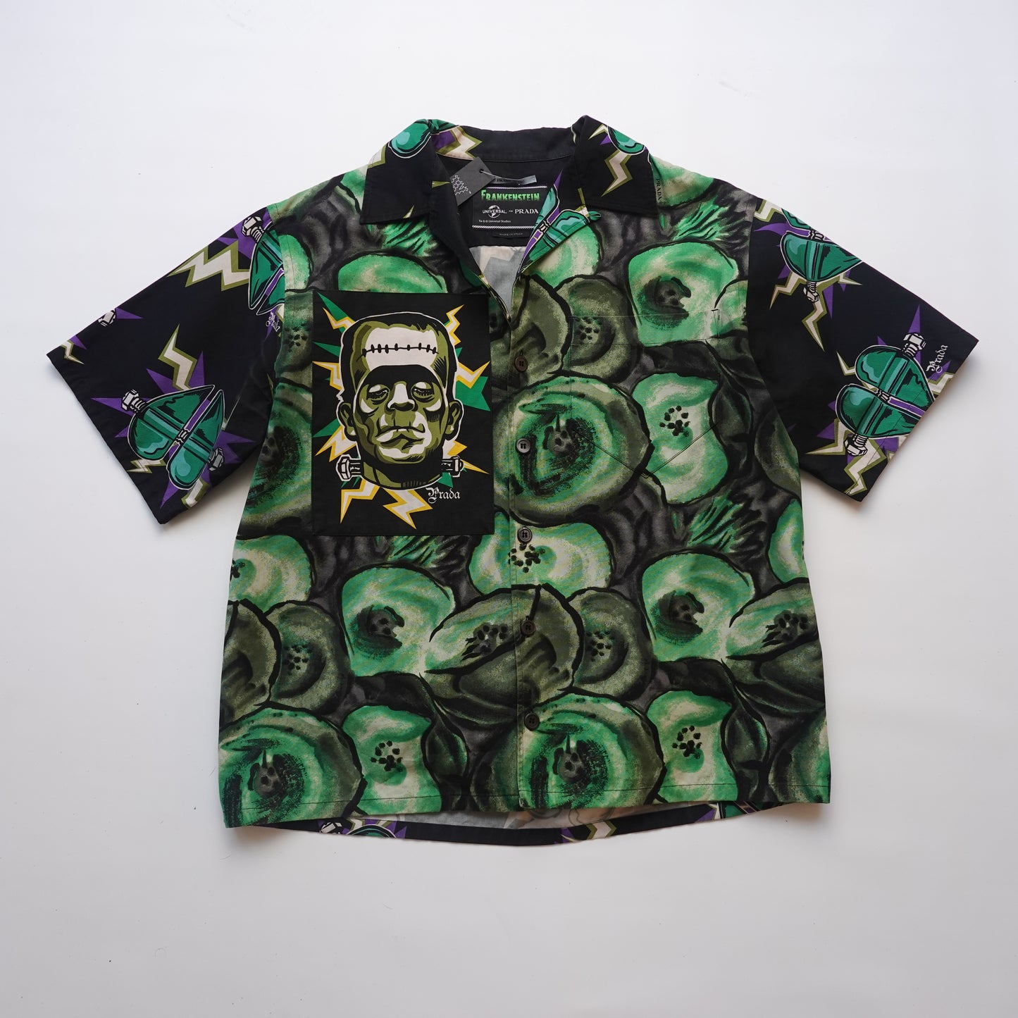 2019 Prada Frankenstein Universal SS Bowling Shirt - Size M