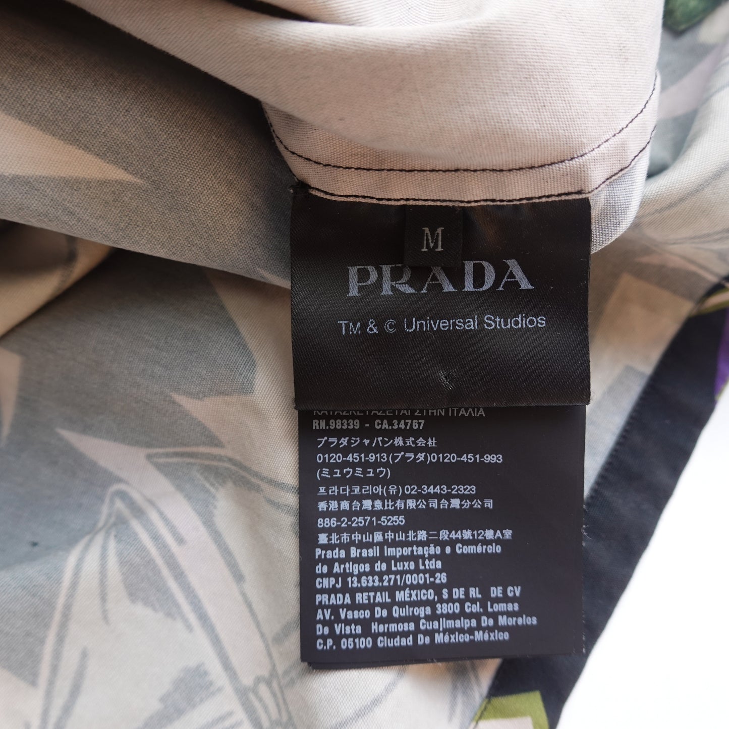 2019 Prada Frankenstein Universal SS Bowling Shirt - Size M