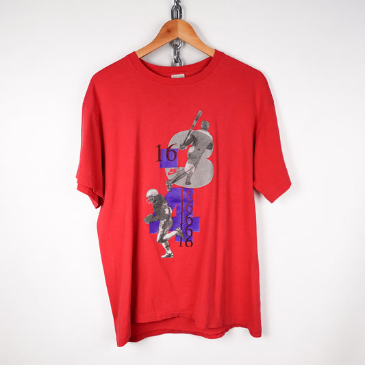 1990s Nike Bo Jackson Red Tee - Size L
