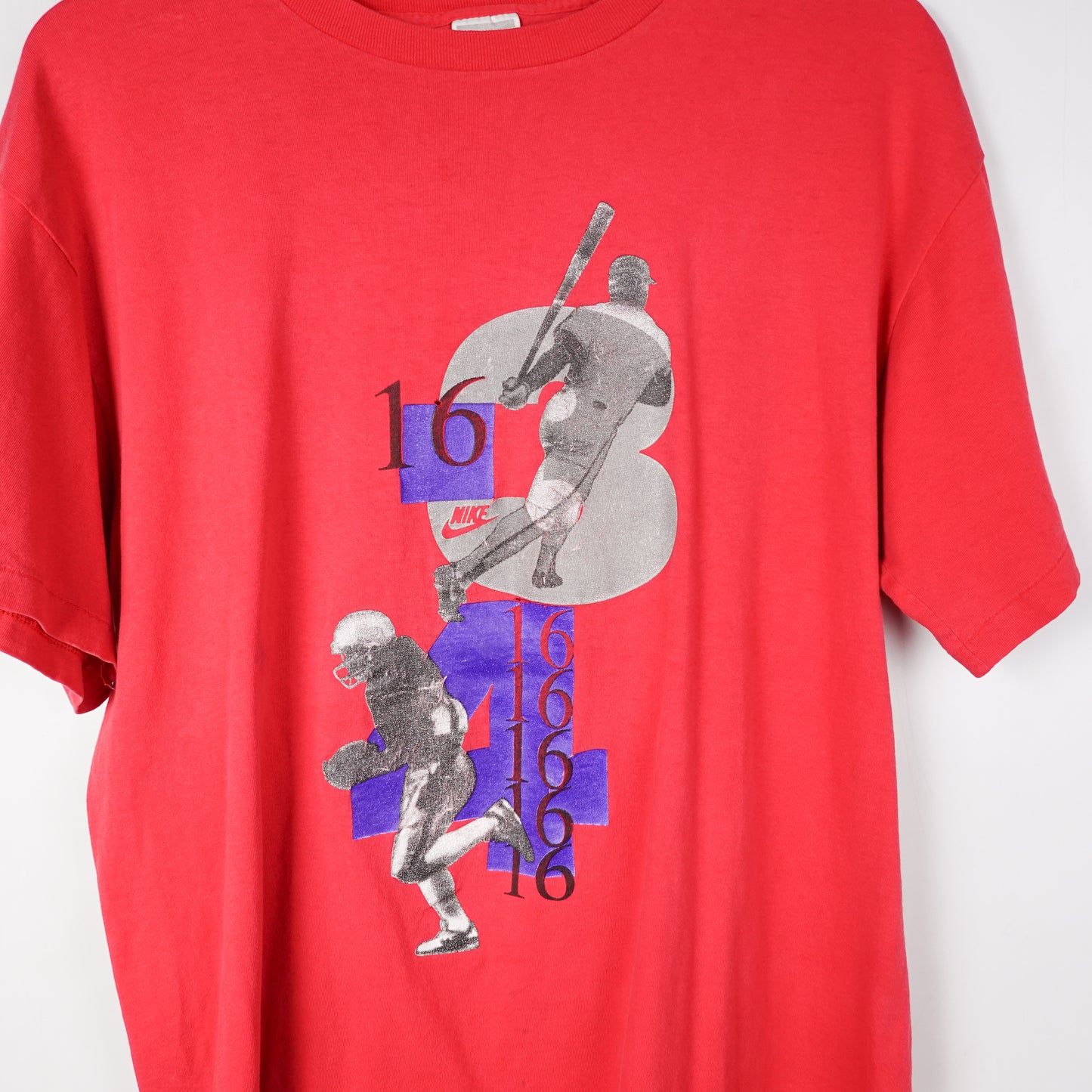 1990s Nike Bo Jackson Red Tee - Size L
