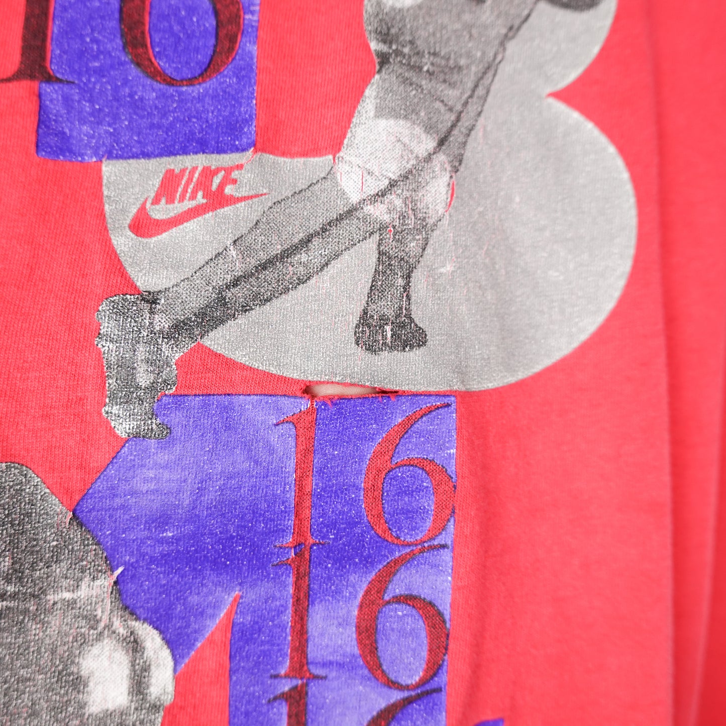 1990s Nike Bo Jackson Red Tee - Size L
