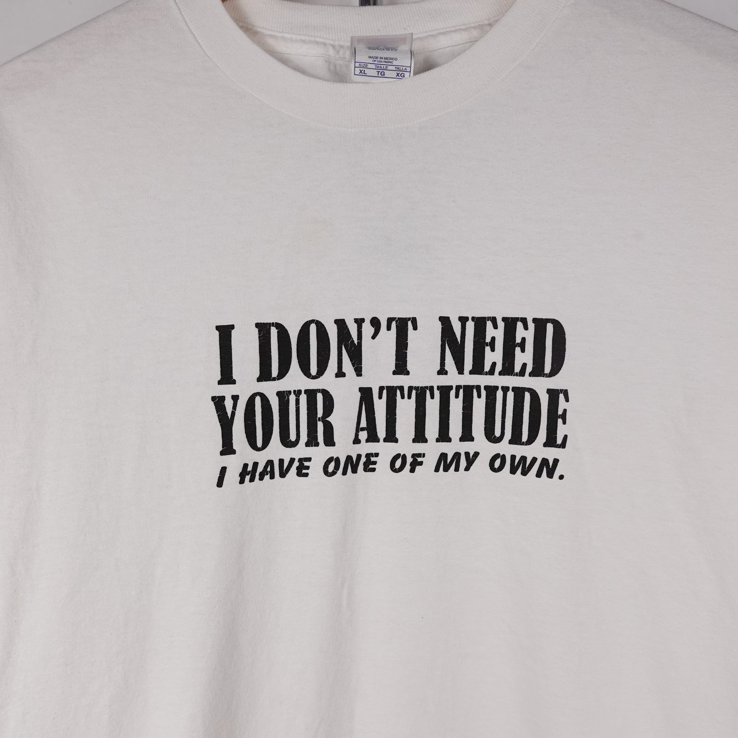 Vintage I Don't Need Your Attitude Tee - Size XL