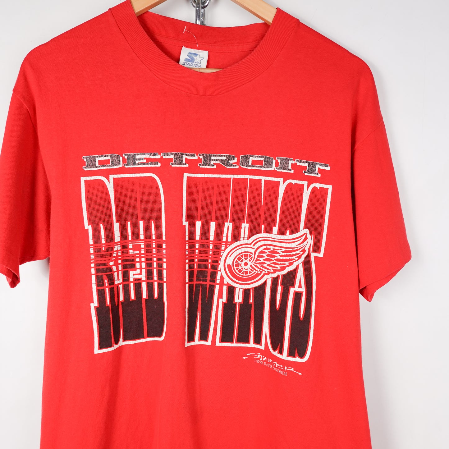 1990 Detroit Red Wing Tee - Size L