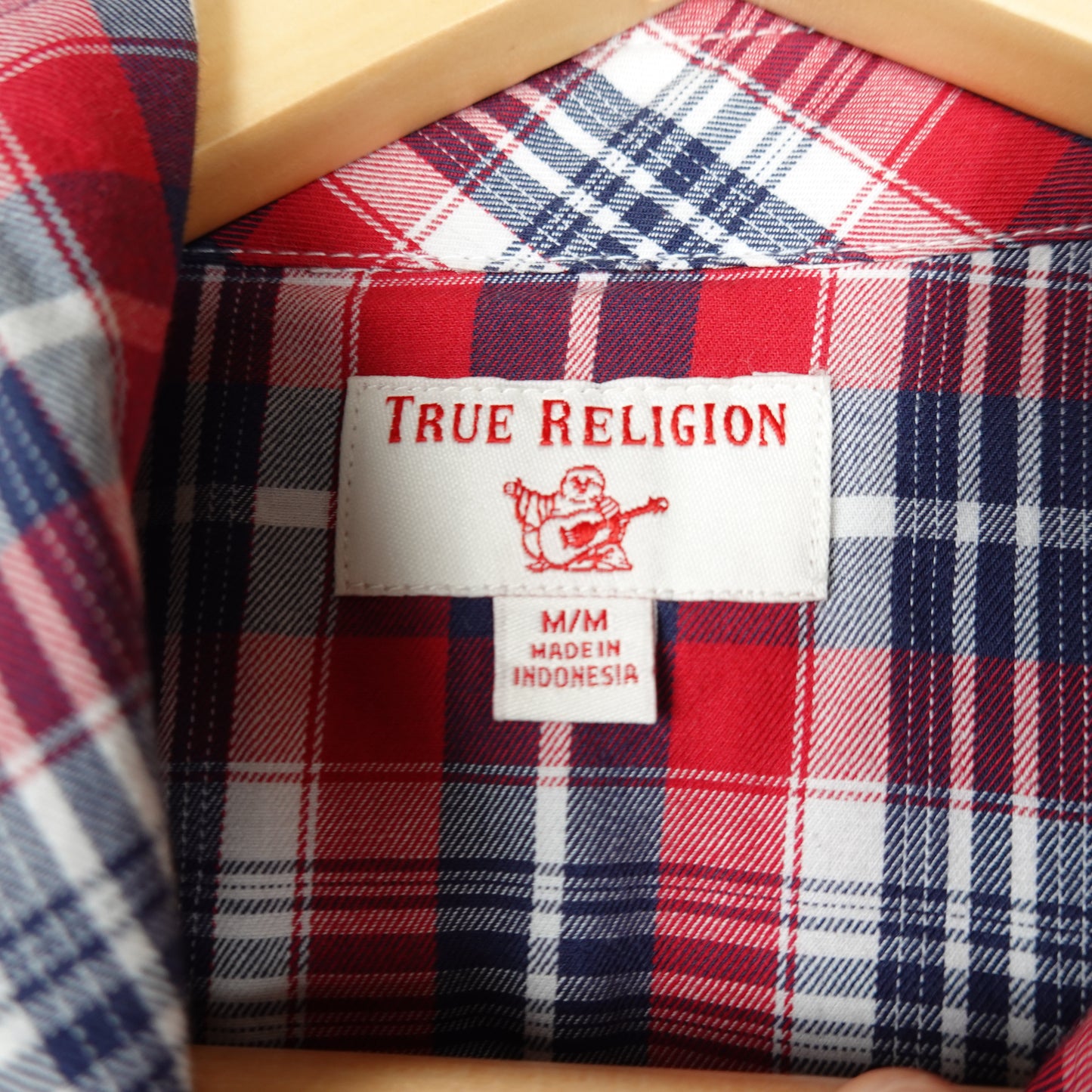 True Religion Plaid Button Up - Size M