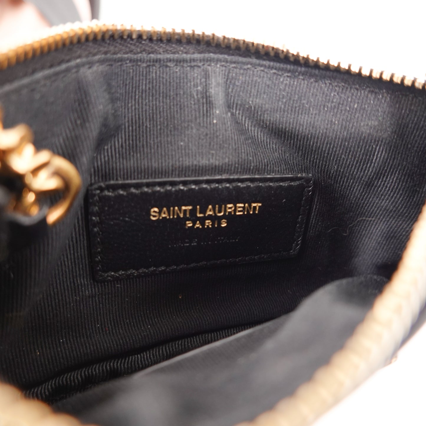 Saint Laurent Calfskin Matelasse Key Pouch