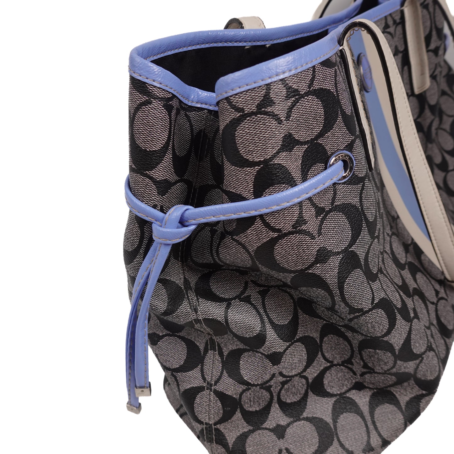 Coach Signature Stripe PVC Carryall Tote