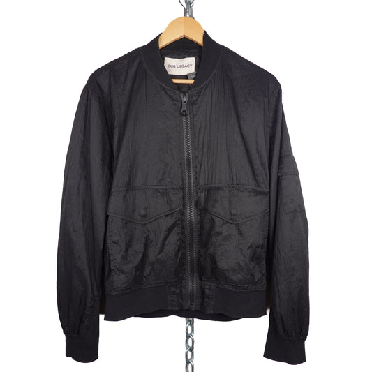 SS15 Our Legacy Black Wave Bomber Jacket - Size M