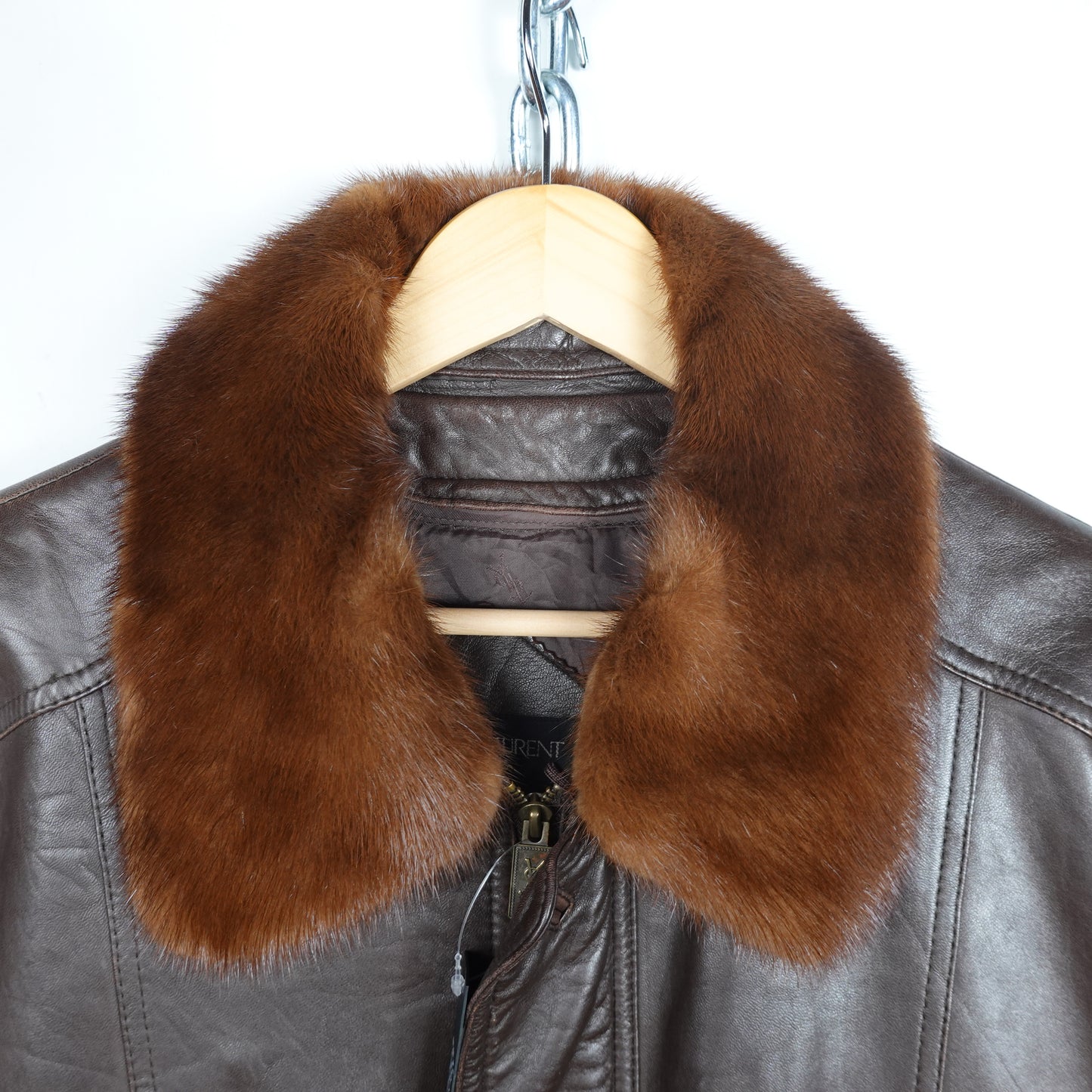 Vintage YSL Leather Jacket - Size XL