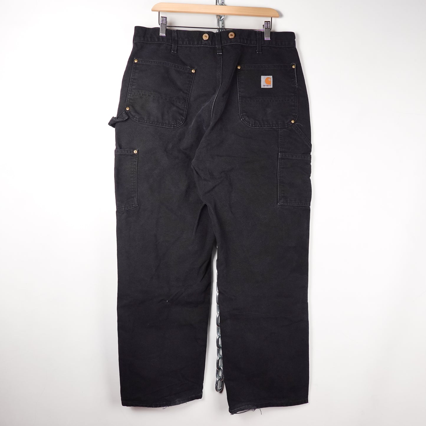 Carhartt Black Loose Fit Heavy Doubles - Size 34