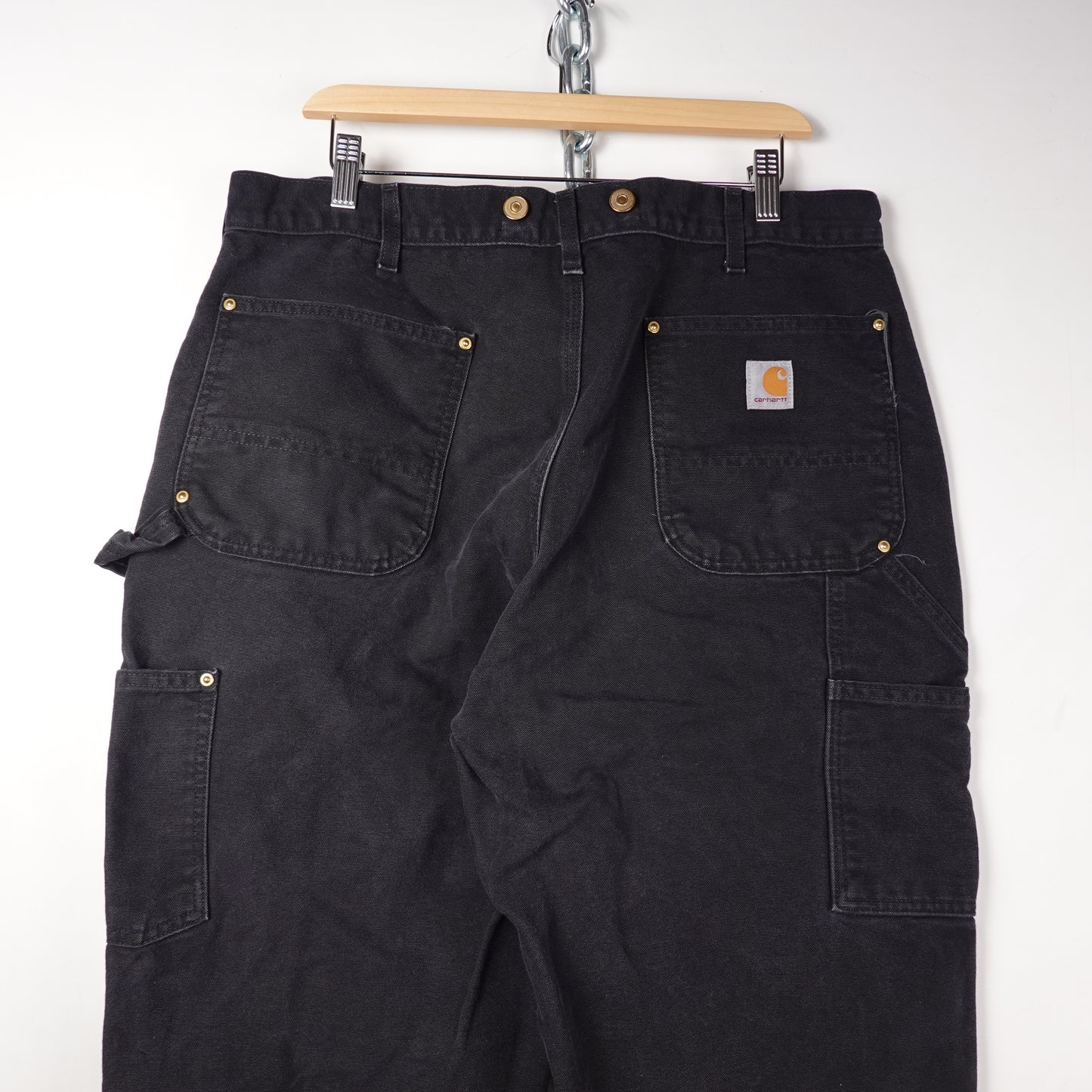 Carhartt Black Loose Fit Heavy Doubles - Size 34
